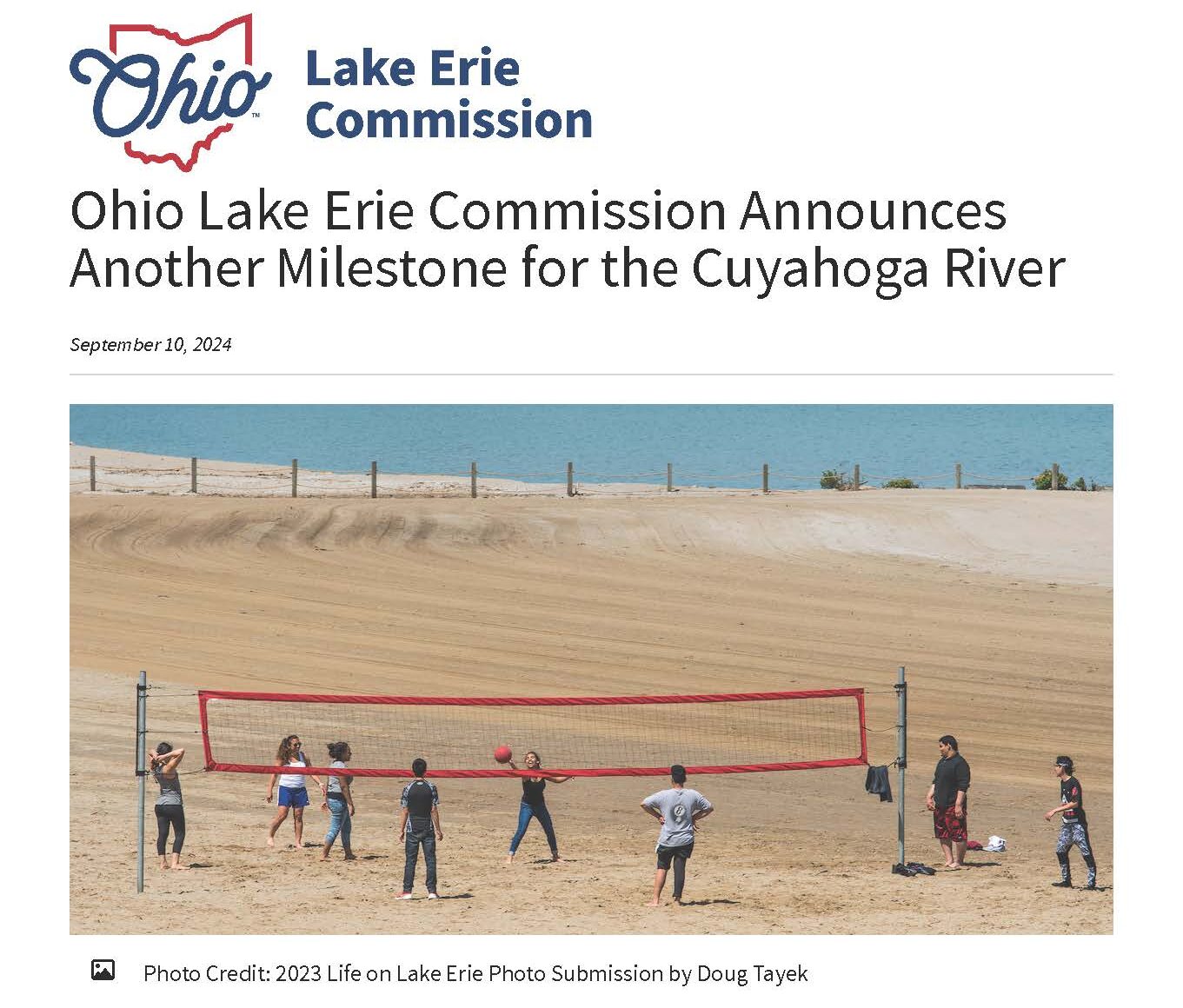 Ohio Lake Erie Commission Announces Another Milestone for the Cuyahoga River