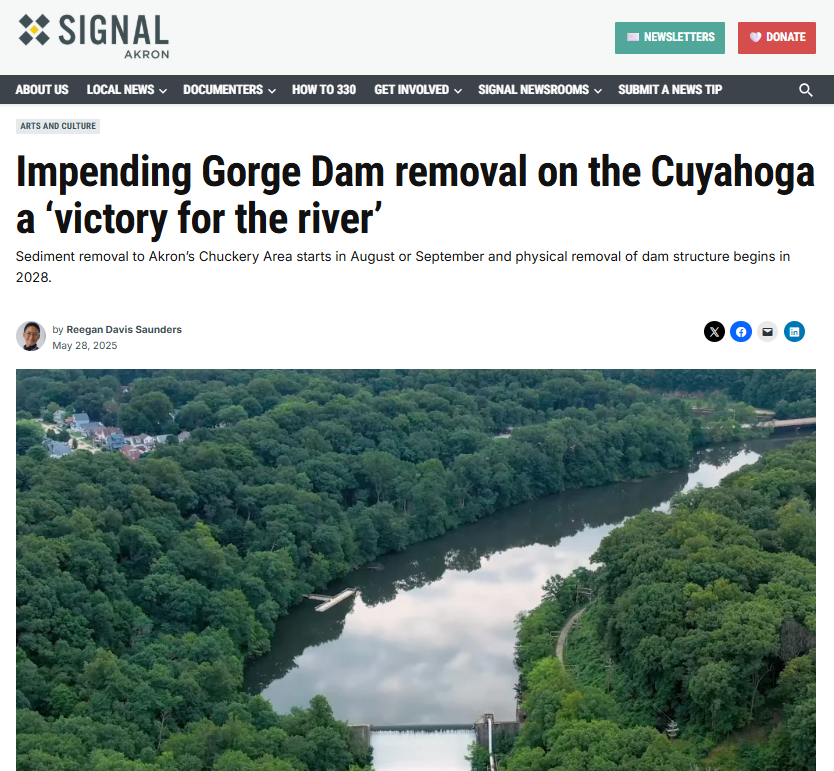 Impending Gorge Dam removal on the Cuyahoga a ‘victory for the river’