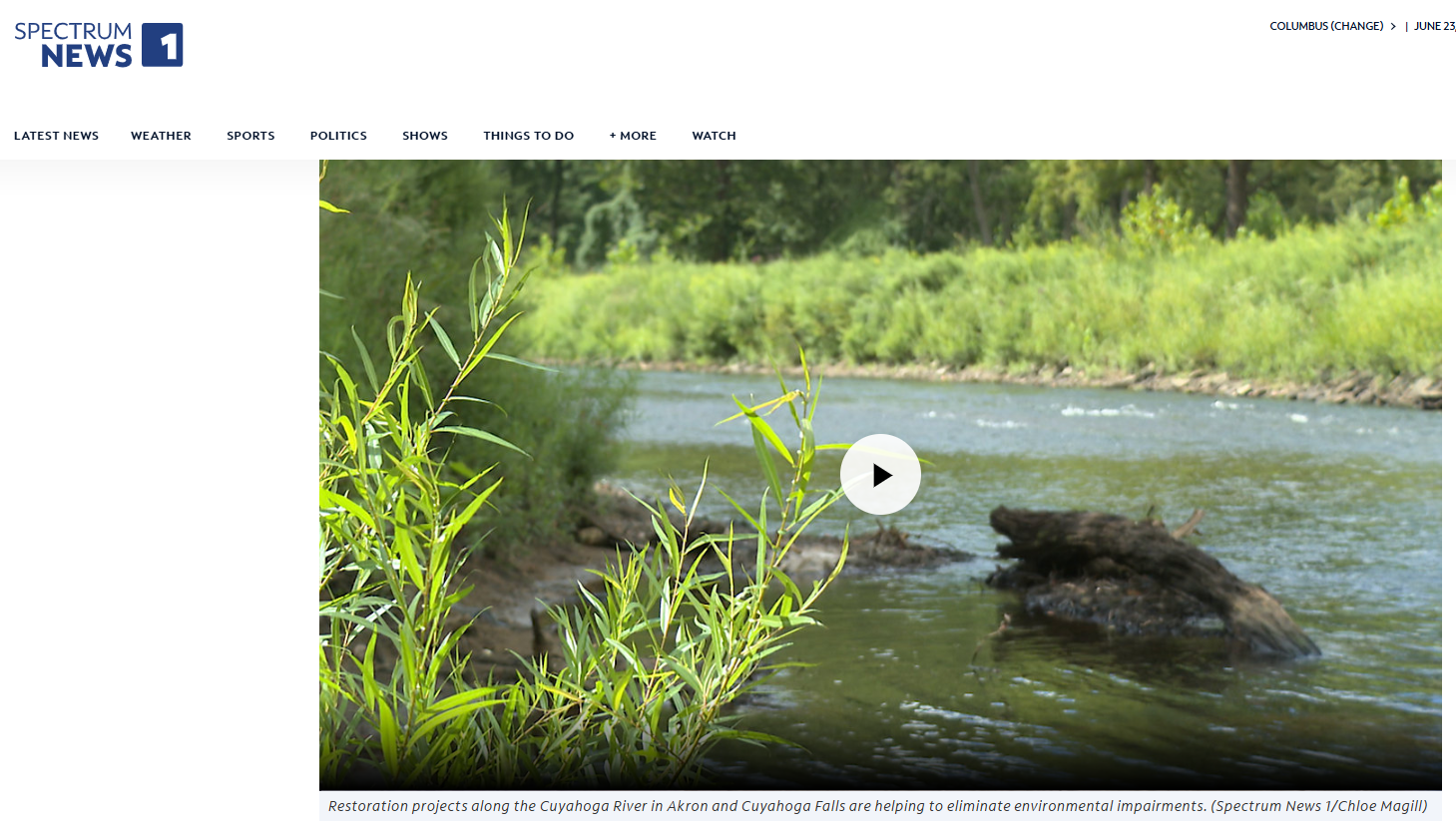 Read more about the article Stakeholders tour Cuyahoga River Restoration efforts in Akron, Cuyahoga Falls