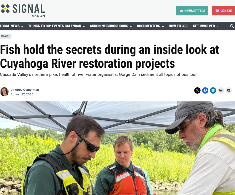Read more about the article Fish hold the secrets during an inside look at Cuyahoga River restoration projects